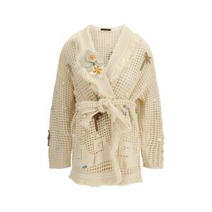 Alanui Beige Cotton Women's Cardigan